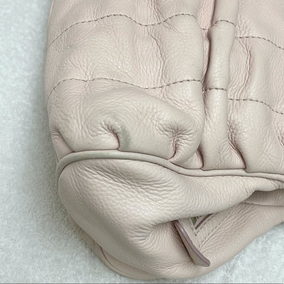 Cole Haan Genuine Leather Handbag Shoulder Bag - Peach/Light Orange - Picture 9 of 12